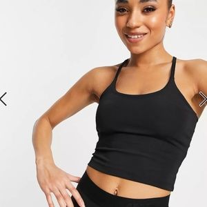 ASOS 4505 icon yoga cami crop top with inner bra (NWT, Size 8)